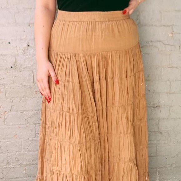 Y2k sportsgirl long brown tiered skirt - Picture 4 of 4